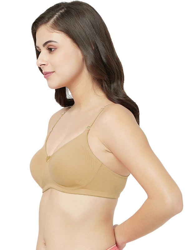 Women's Side Support High Coverage Bra (BR128-NUDE)