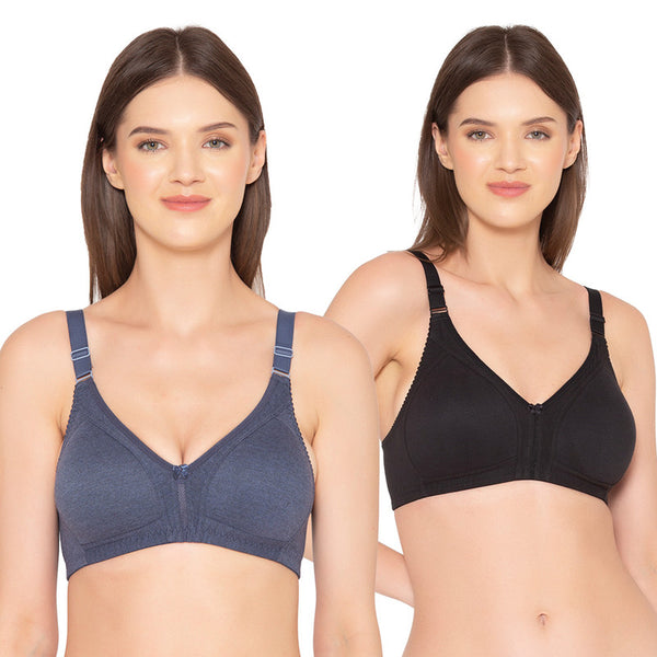 Groversons Paris Beauty Women's Full Coverage and Non- Padded Supima Cotton  Spacer and Minimiser Bra (REBECCA) Melange Grey - The online shopping  beauty store. Shop for makeup, skincare, haircare & fragrances online