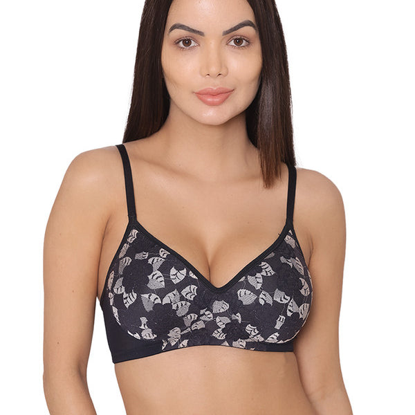 Groversons Paris Beauty by Groversons Parisbeauty Non padded wirefree  molded cross neck full coverage bra (Nude, Black) Women Full Coverage Non  Padded Bra - Buy Groversons Paris Beauty by Groversons Parisbeauty Non