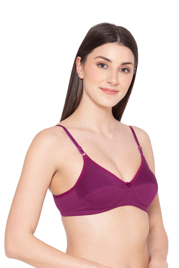 Buy Groversons Paris Beauty Women's Full Coverage, Non-Padded, Organic  Cotton Bra (BR063-WHITE-30B) at