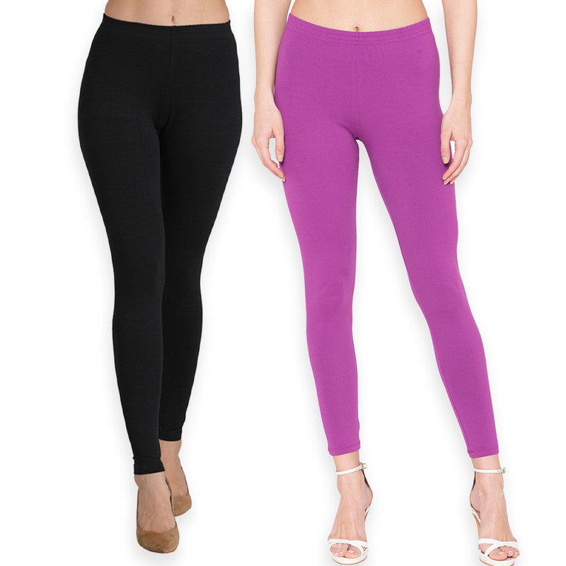 Puma Women's Fitted Leggings (524141_Black-Purple Pop : Amazon.in: Fashion