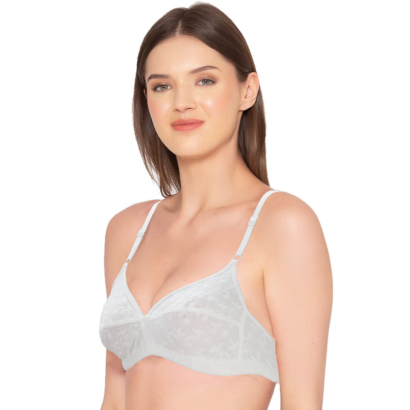 Buy FEMULA MamtaNet 2Pcs Full Coverage Pure Cotton Bra with Chikankari on  Upper Cups & A Net Strip All Along Under Bust (White Colour) Size 30C  Online at Best Prices in India 
