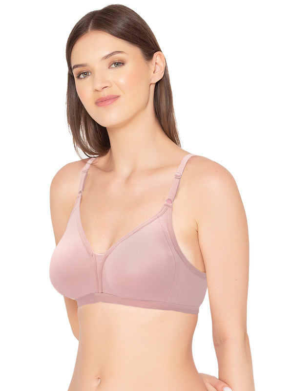 Groversons Paris Beauty Women's Pack of 2 Non-Padded, Non-Wired, Multiway, T-Shirt Bra , Moulded Bra (COMB35-CHALK PINK & TOASTED ALMOND)