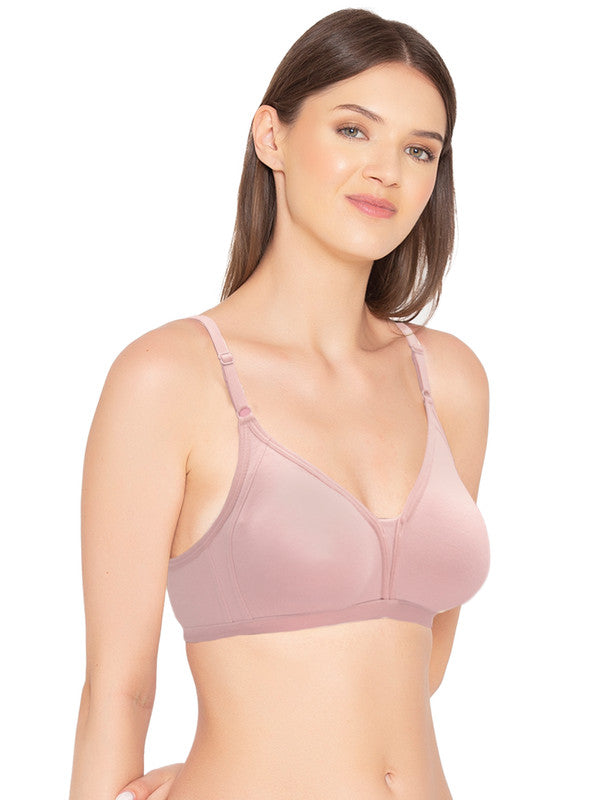 Groversons Paris Beauty Women's Pack of 2 Non-Padded, Non-Wired, Multiway, T-Shirt Bra , Moulded Bra (COMB35-CHALK PINK & TOASTED ALMOND)