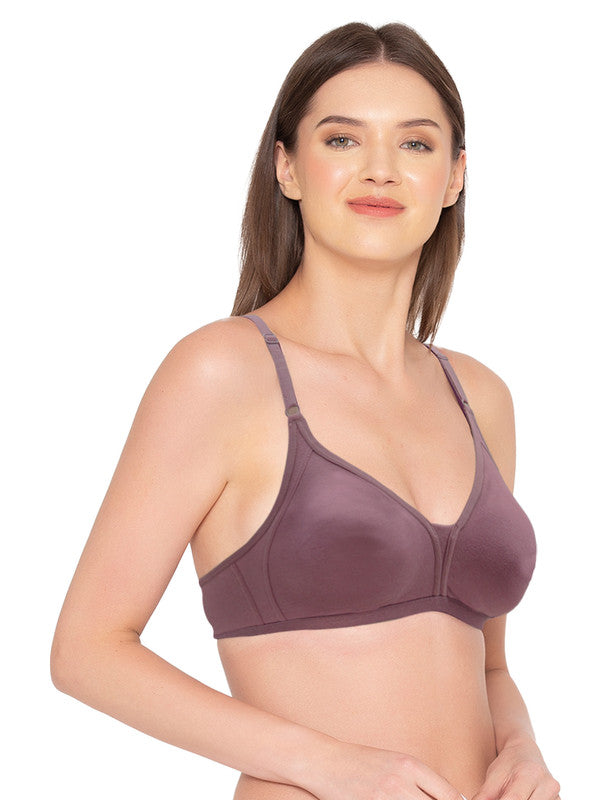 Groversons Paris Beauty Women's Pack of 2 Non-Padded, Non-Wired, Multiway, T-Shirt Bra , Moulded Bra (COMB35-CRUSHED BERRY & IRISH CREAM)