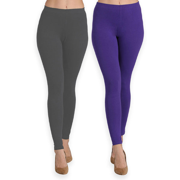 Buy online Purple Polyester Leggings from Capris & Leggings for Women by  Elleven By Aurelia for ₹979 at 35% off | 2024 Limeroad.com