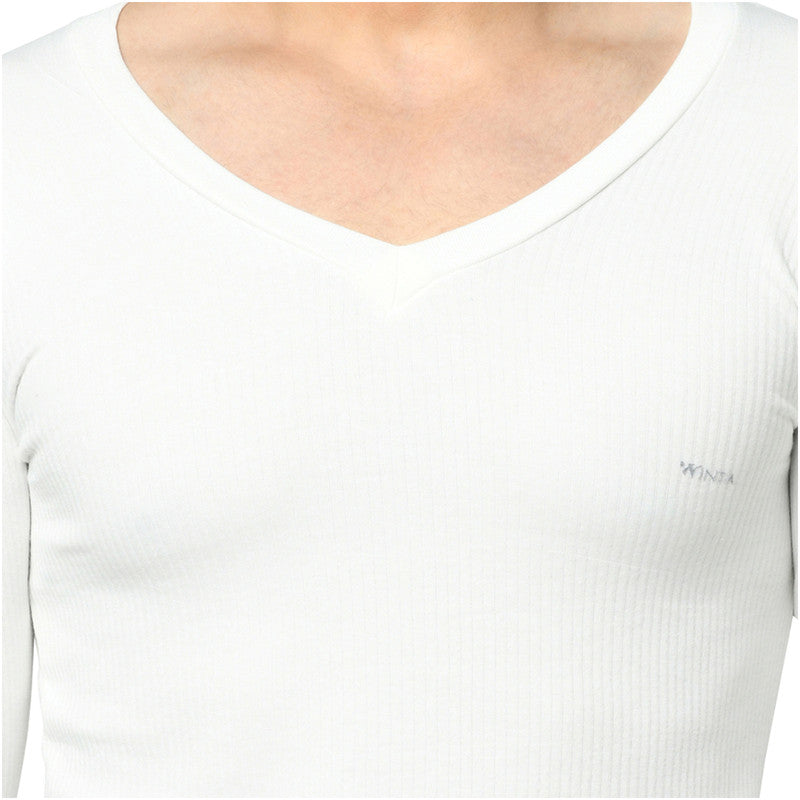 Groversons Paris Beauty Men's Thermal Upper Innerwear For All Day Warmth (G-1103-PEARL WHITE)