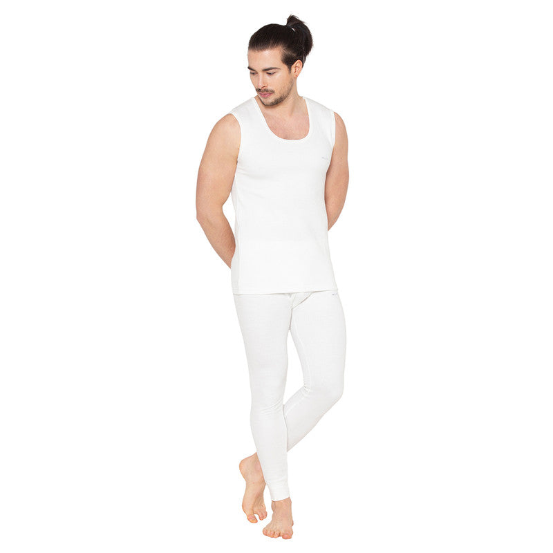 Groversons Paris Beauty Men's Thermal Upper Innerwear For All Day Warmth (G-1105-PEARL WHITE)