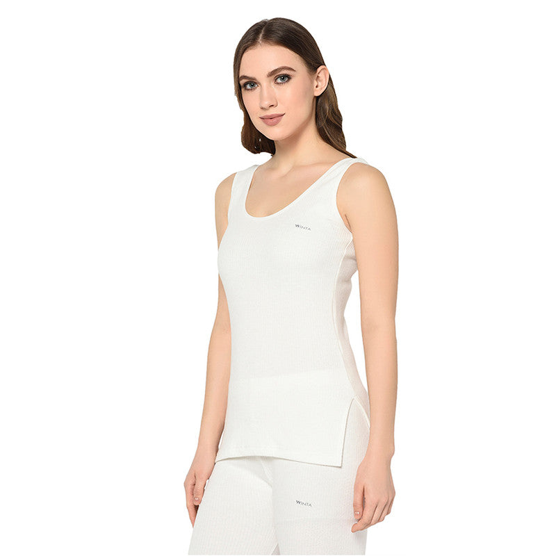 Groversons Paris Beauty Women's Thermal Innerwear Tops for All-Day Warmth (G-3101 PEARL WHITE)