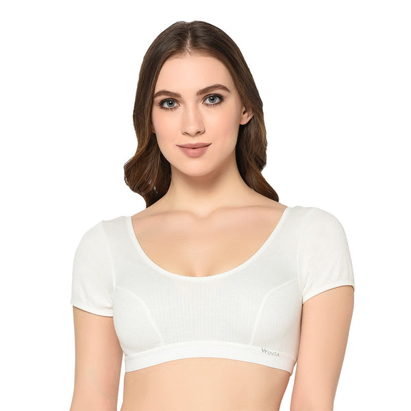 Groversons Paris Beauty Women's Thermal Innerwear Tops for All-Day Warmth (G-3107 PEARL WHITE)