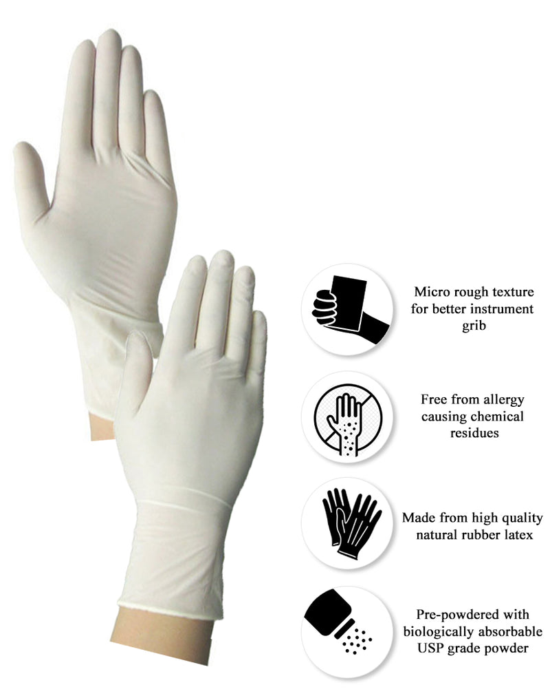 High Quality Disposable Rubber Latex Gloves – Pack of 50