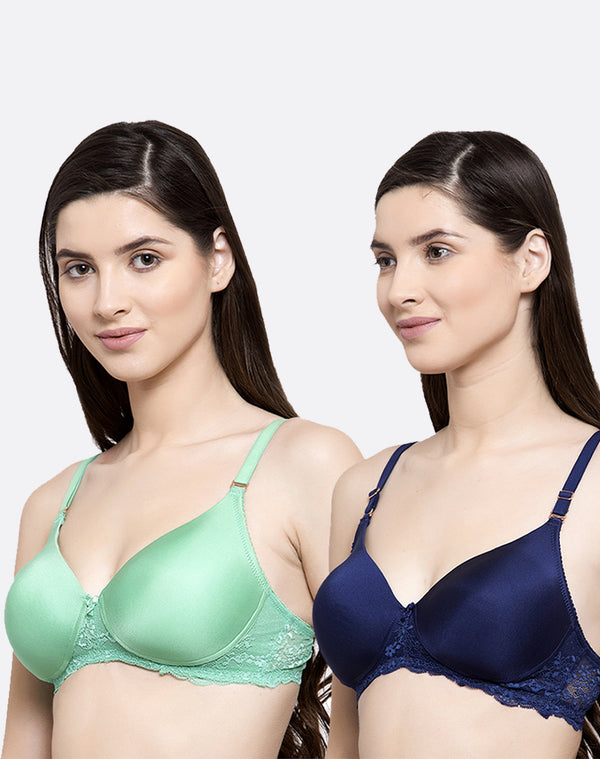 Buy GROVERSONS Paris Beauty Women's Cotton Full Coverage Non Padded Non  Wired Bra COMB02 - Bra for Women 19285908