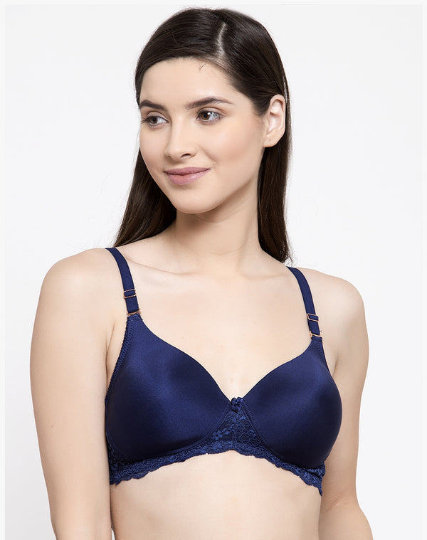 Groversons Paris Beauty Vintage Lace Padded Non Wired Bra-Dark Grey –  gsparisbeauty
