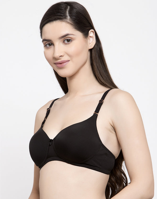 Non Padded Minimiser Cotton Polyester Cup Bra Black at Rs 1299