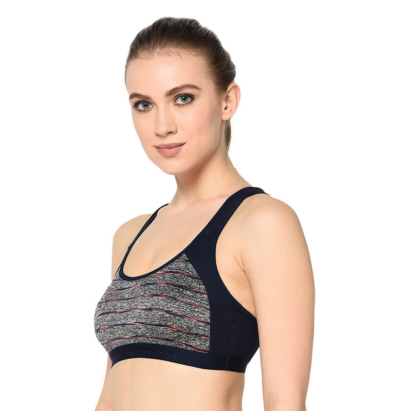 Groversons Paris Beauty Women's Padded Non-Wired Racer Back Sports Bra (BR162-CORAL)