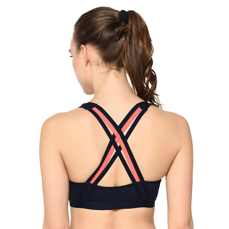 Groversons Paris Beauty Women's Padded Non-Wired Racer Back Sports Bra (BR162-RED)