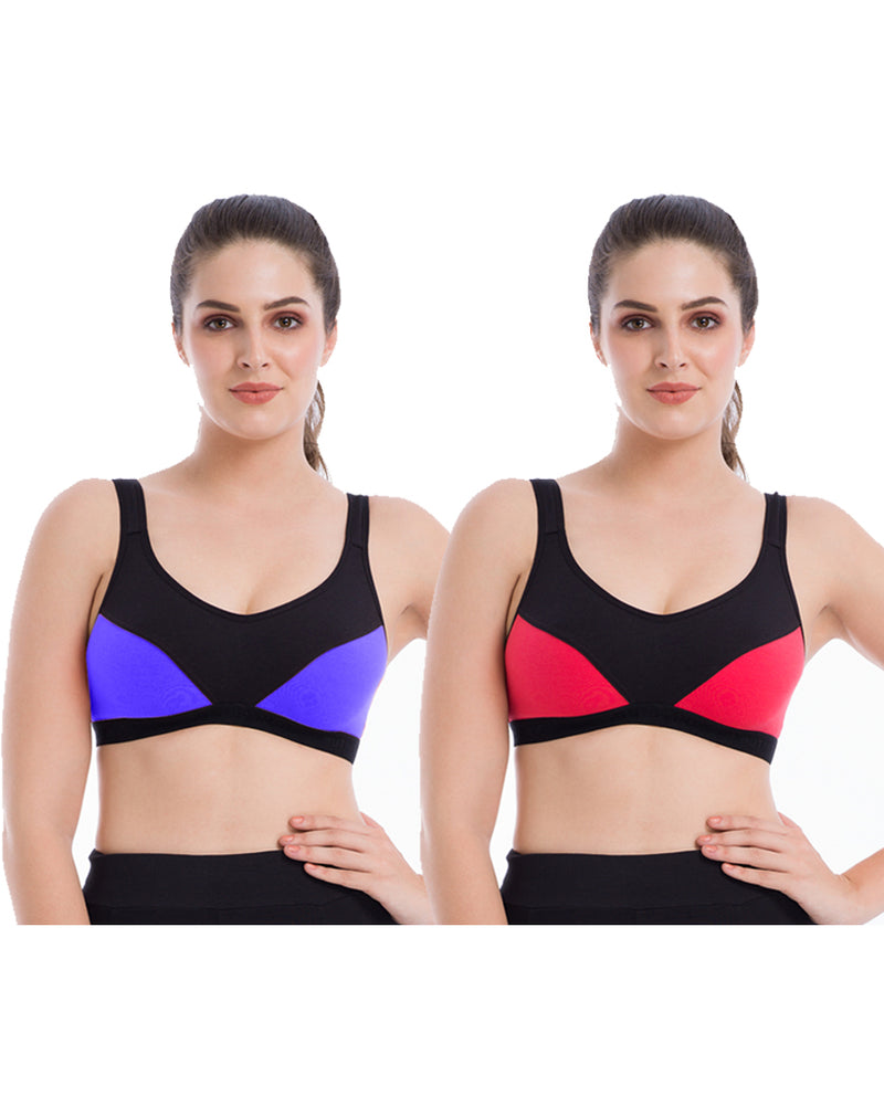 Padded Ladies Dark Blue Cotton Sports Bra, Size: Free size at Rs