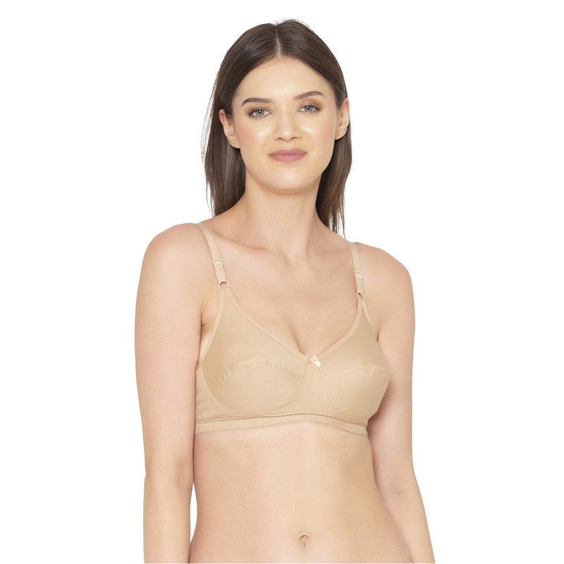 Groversons Paris Beauty Cotton Solid Non Padded T-Shirt Bra for