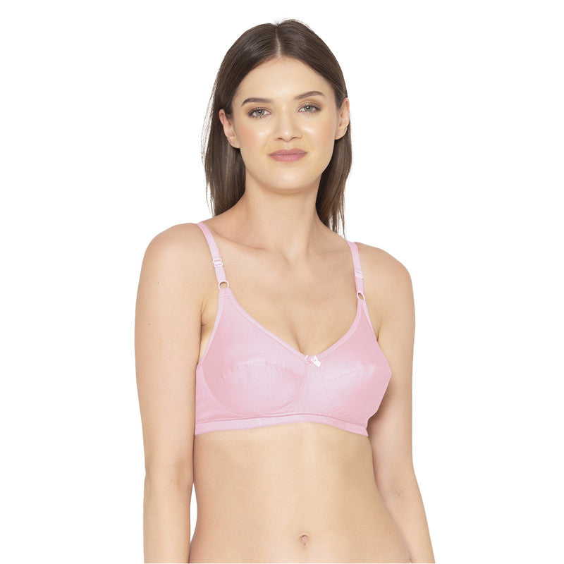 Groversons Paris Beauty Cotton Rich Non-Padded-Non-Wired Everyday Bra (BR052-PINK)
