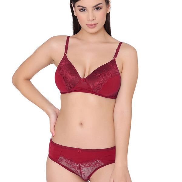 Buy Groversons Paris Beauty Women's Side Support High Coverage Bra  (BR128-MAROON-32B) at