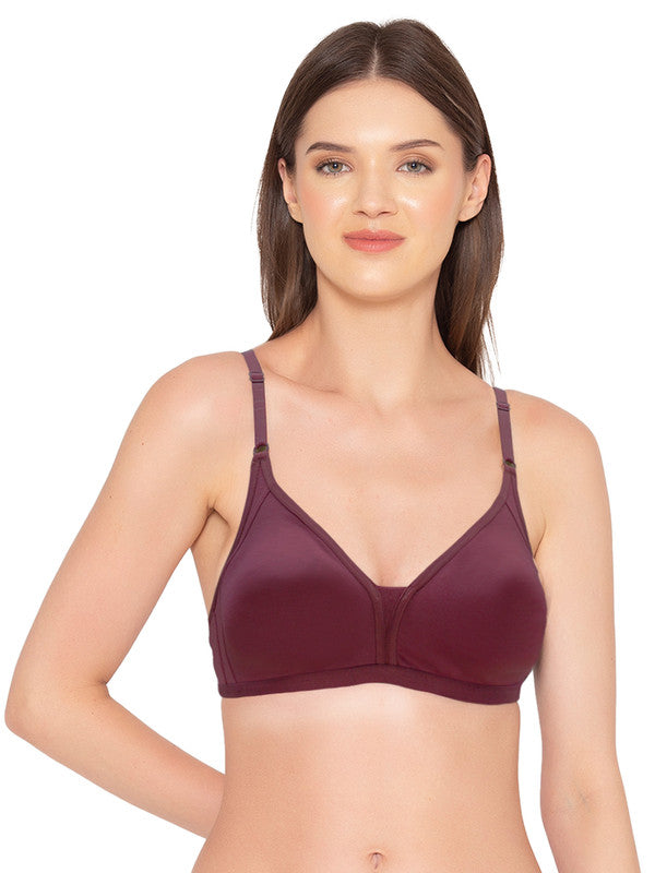 Groversons Paris Beauty Women's Pack of 2 Non-Padded, Non-Wired, Multiway, T-Shirt Bra , Moulded Bra (COMB35-CHALK PINK & MAROON BANNER)