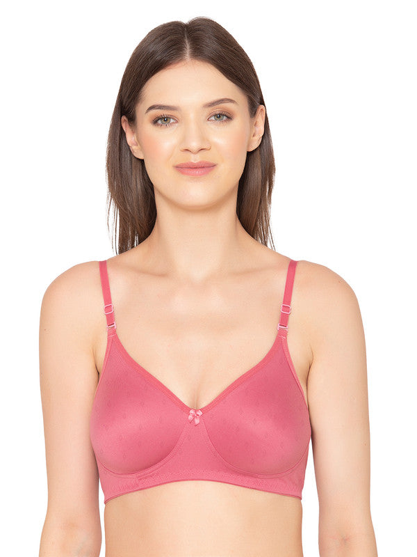 Groversons Paris Beauty Women's  Pack of 2 Cotton Dobby design fabric, Non-Padded, Non-wired, Full-Coverage, T-shirt Bra, (COMB36-C13-C11)