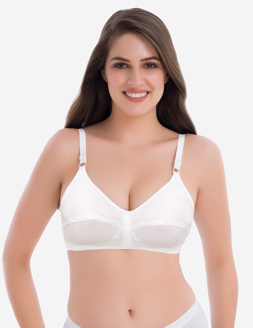 Groversons Paris Beauty Women's Padded Non-Wired Sports Bra (BR170-WHITE)
