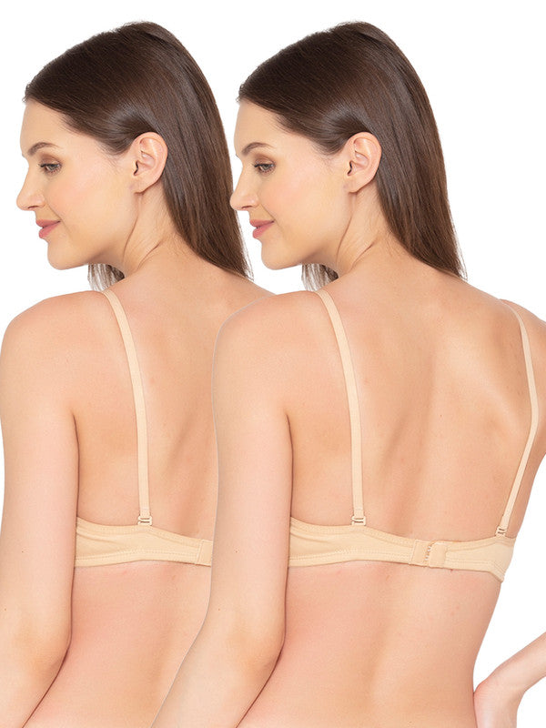 Women’s Pack of 2 seamless Non-Padded, Non-Wired Bra (COMB10-NUDE)
