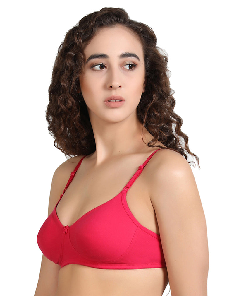 Non wired non padded soft cotton bra - Set of 2