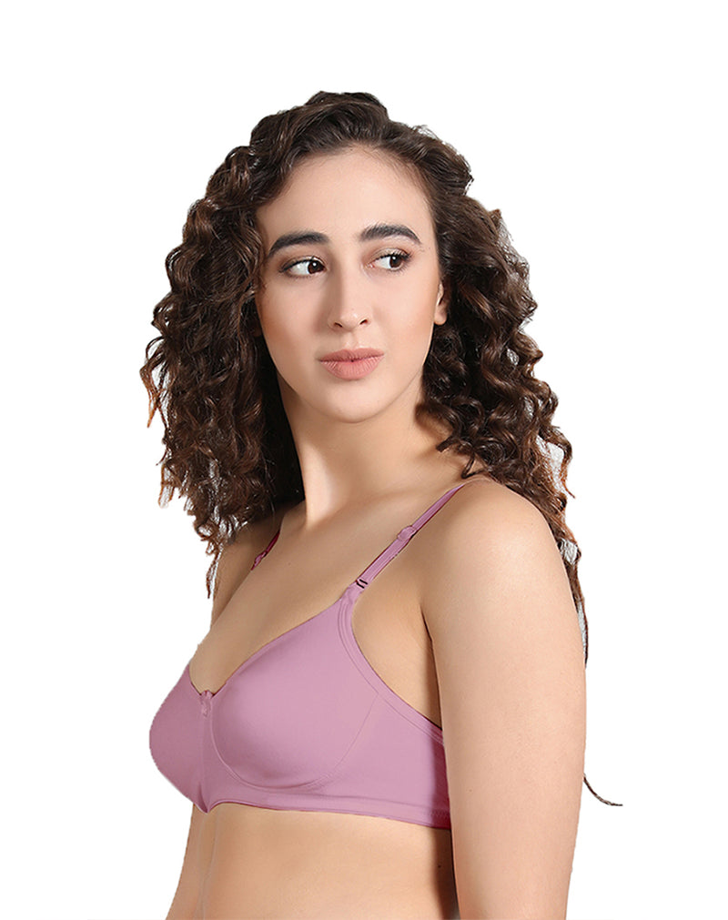 Buy Groversons Paris Beauty Women'S Cotton Rich Non-Padded Wireless Smooth  Super Lift Full Coverage Bra (BR002-NUDE-32B) at