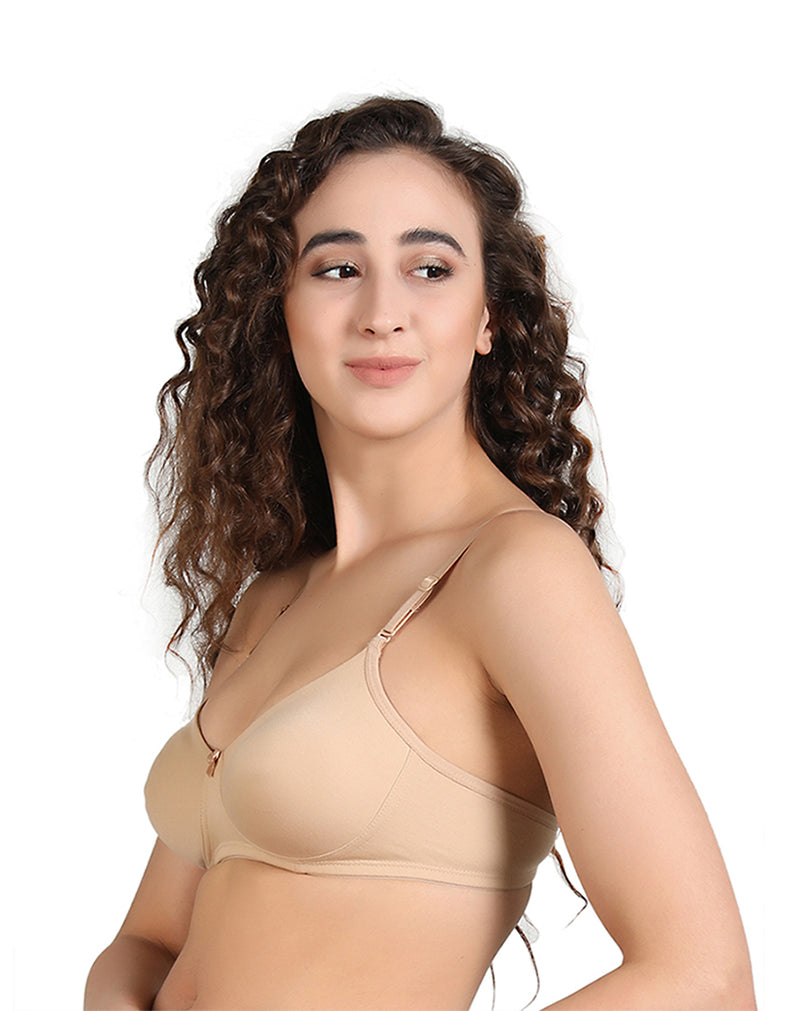 Buy Women Comfortable Non-Padded Hosiery Bra (Pack of 2) at