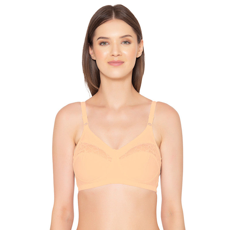 Groversons Paris Beauty  Women’s cotton, full coverage, non-padded, non-wired bra (COMB02-Nude)