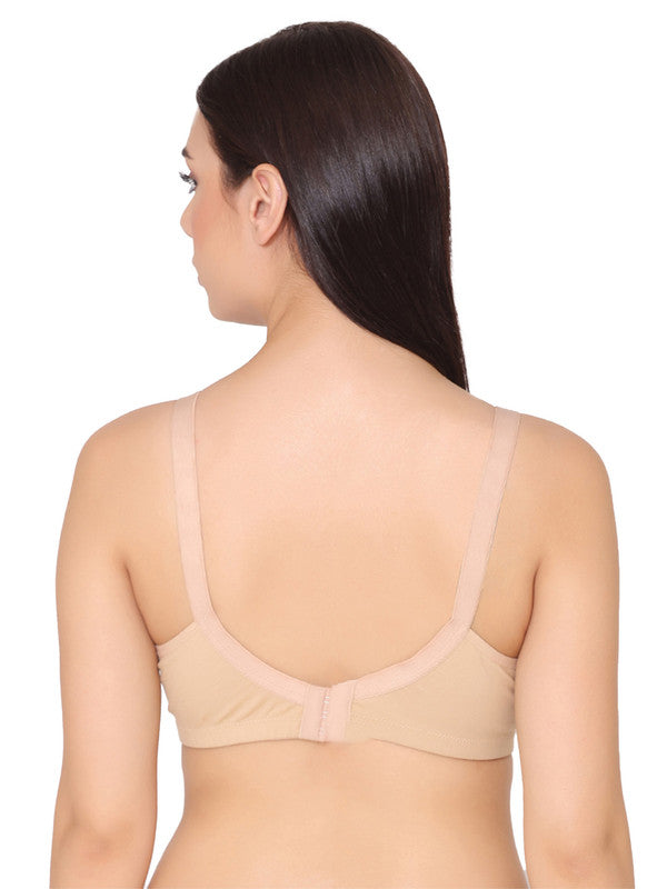 Women's Super Support M-Frame Non Padded  Everyday Cotton Bra (BR133-NUDE)