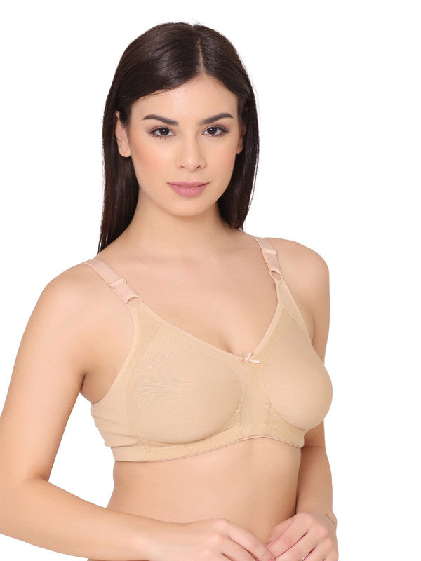 Women's Super Support M-Frame Non Padded  Everyday Cotton Bra (BR133-NUDE)