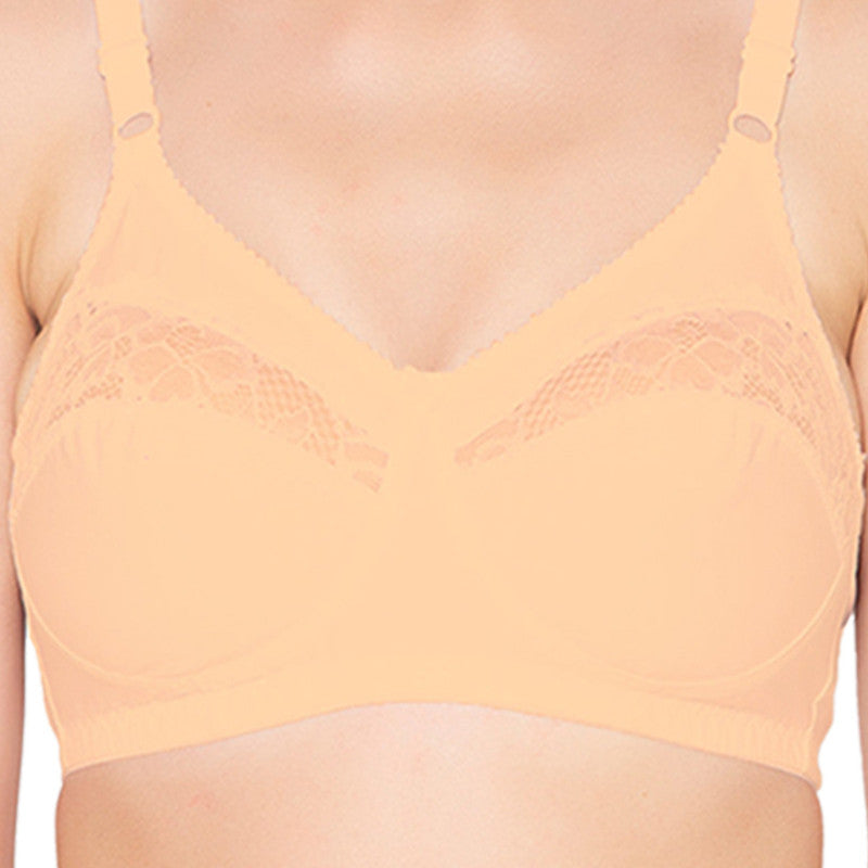Groversons Paris Beauty  Women’s cotton, full coverage, non-padded, non-wired bra (COMB02-ROSE & NUDE)