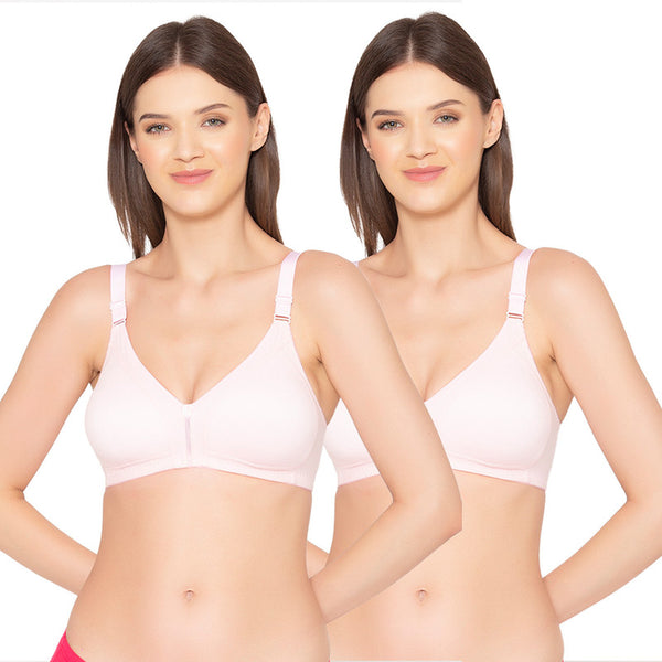 Groversons Paris Beauty Women's Full Coverage and Non- Padded Supima Cotton spacer and Minimiser Bra (COMB08-PINK)