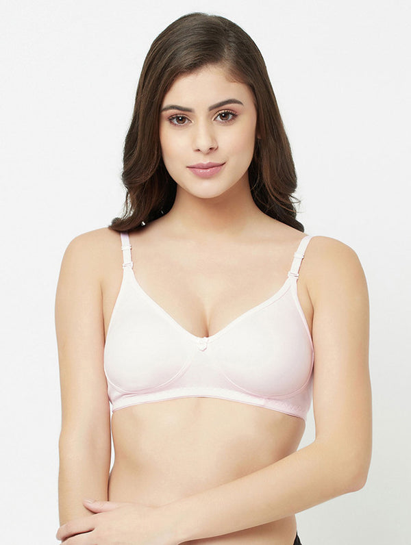 Groversons Paris Beauty women's Non Padded Non Wired Full Coverage Cotton Bra (BR194- PINK)