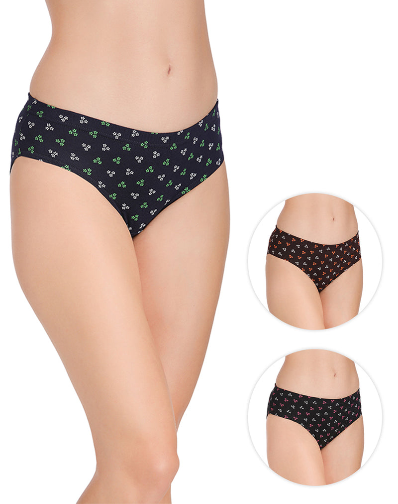Assorted Printed Panties With Full Coverage(Pack of 3)