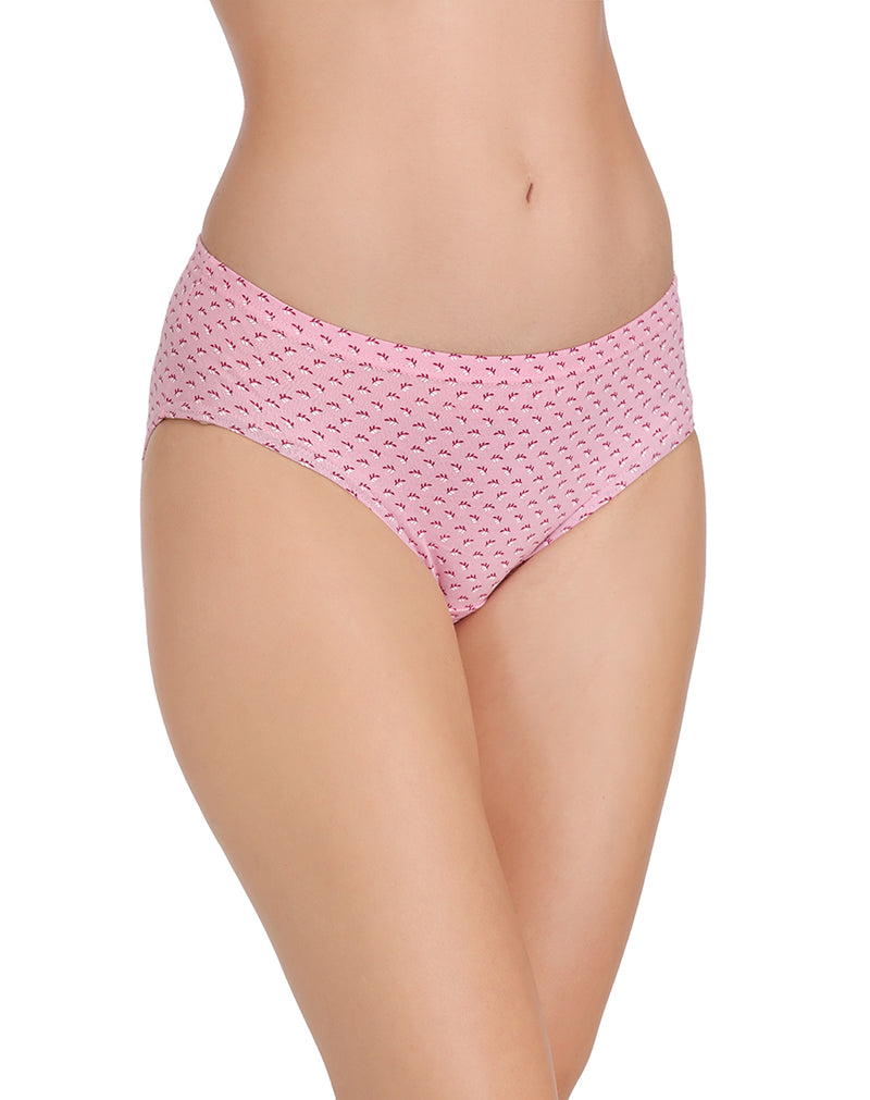 Assorted Light Color Rear Coverage Printed Panties(Pack of 3)