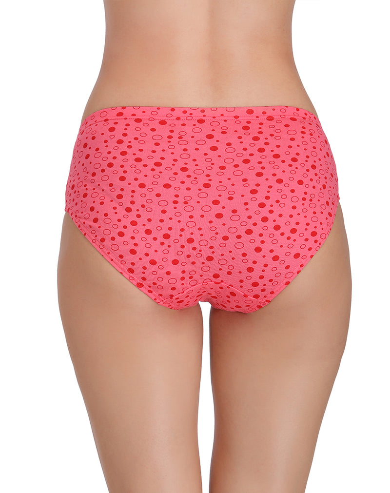 Assorted Dot Print Panties With Full Coverage(Pack of 3)
