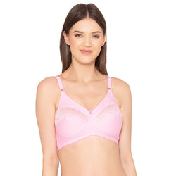 Groversons Paris Beauty  Women’s cotton, full coverage, non-padded, non-wired bra (BR001-ROSE)