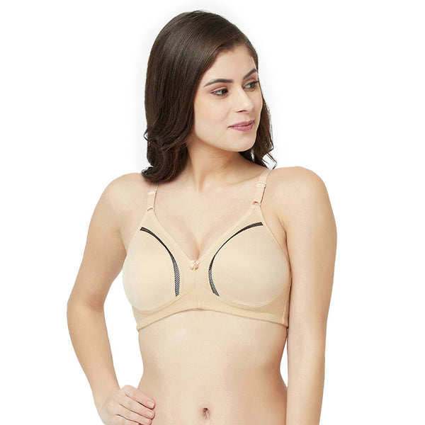 Buy Groversons Paris Beauty Women's Full Coverage, Non-Padded, Organic Cotton  Bra (BR063-WHITE-30B) at