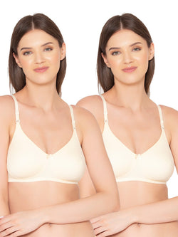 Women’s Pack of 2 seamless Non-Padded, Non-Wired Bra (COMB09-SKIN)