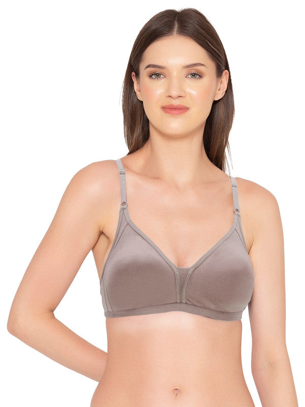 Groversons Paris Beauty Women's Pack of 2 Non-Padded, Non-Wired, Multiway, T-Shirt Bra , Moulded Bra (COMB35-CRUSHED BERRY & SHADOW GREY)