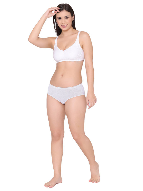 Women's Non-padded Non-wired Side Support Encircled Bra (BR132-WHITE)
