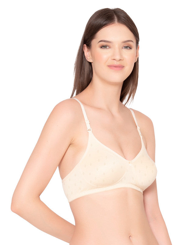 Groversons Paris Beauty Women's  Pack of 2 Cotton Dobby design fabric, Non-Padded, Non-wired, Full-Coverage, T-shirt Bra, (COMB36-C11-C11)