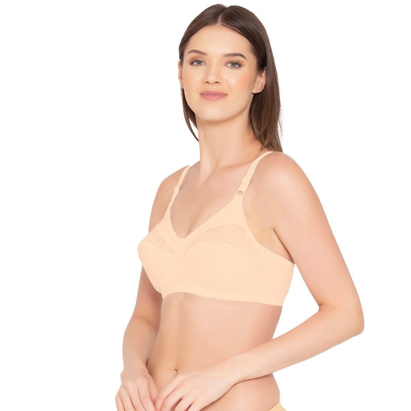 Groversons Paris Beauty  Women’s cotton, full coverage, non-padded, non-wired bra (COMB02-SKIN & NUDE)