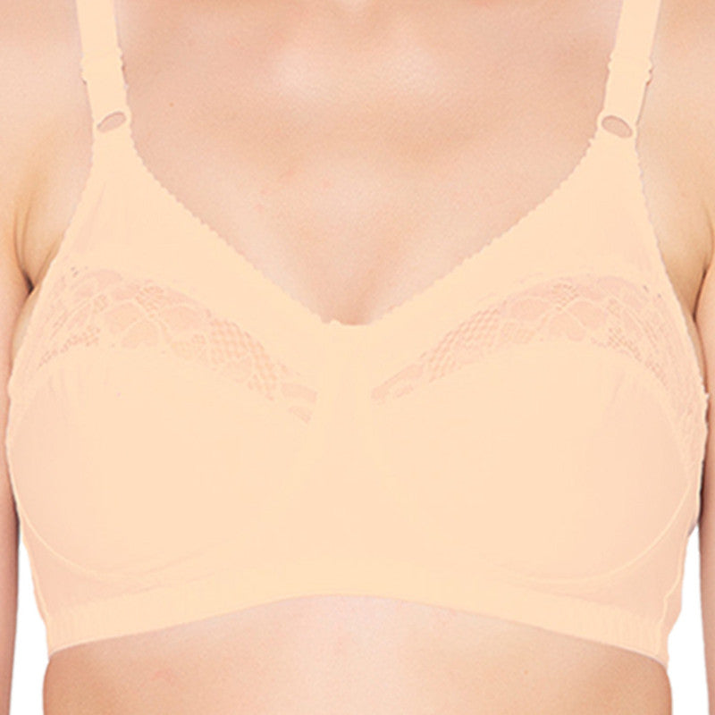 Groversons Paris Beauty  Women’s cotton, full coverage, non-padded, non-wired bra (COMB02-Skin)