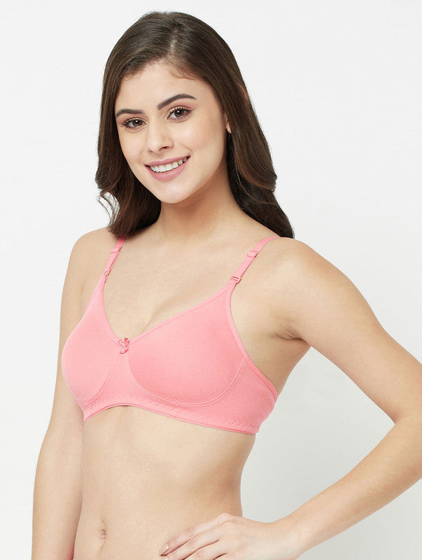 Groversons Paris Beauty women's Non Padded Non Wired Full Coverage Cotton Bra (BR194- STRAWBERRY)