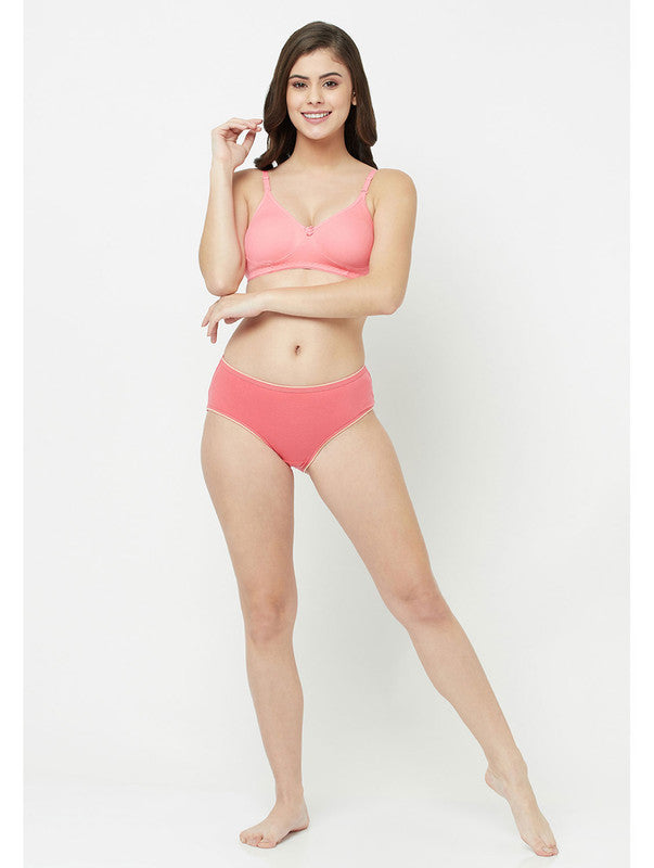 Groversons Paris Beauty women's Non Padded Non Wired Full Coverage Cotton Bra (BR194- STRAWBERRY)